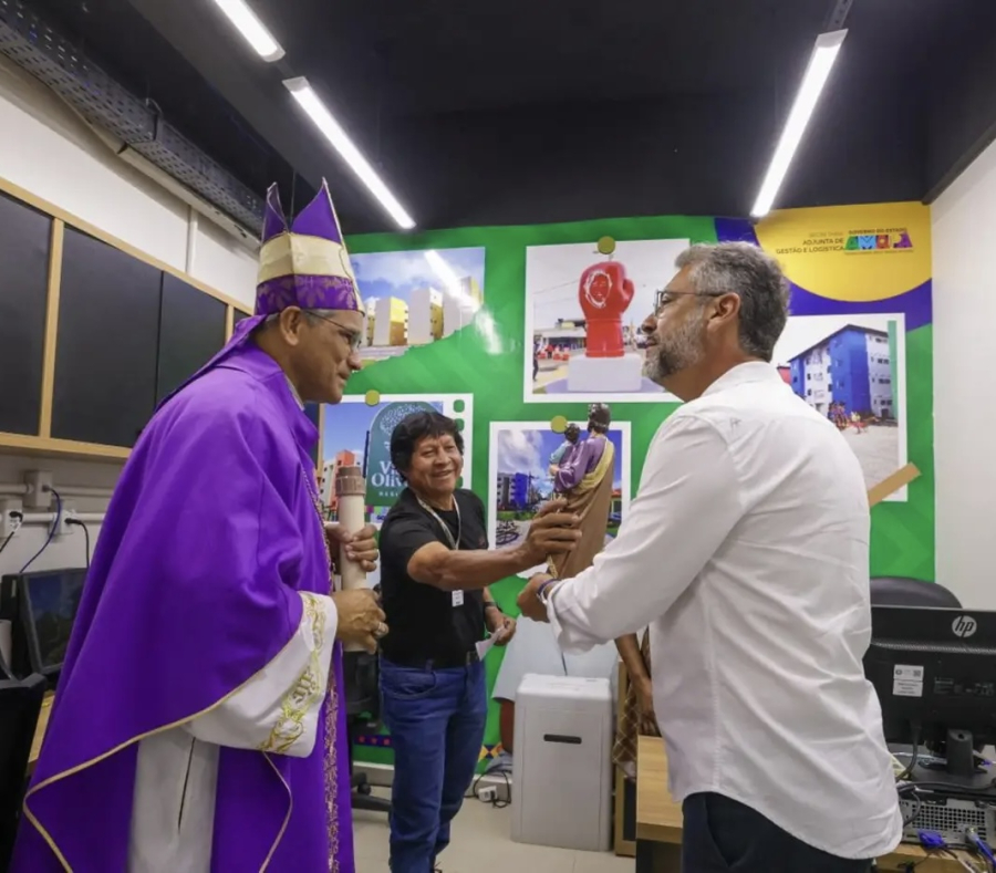 Imagem peregrina de São José é recebida no Palácio do Setentrião pelo quarto ano consecutivo