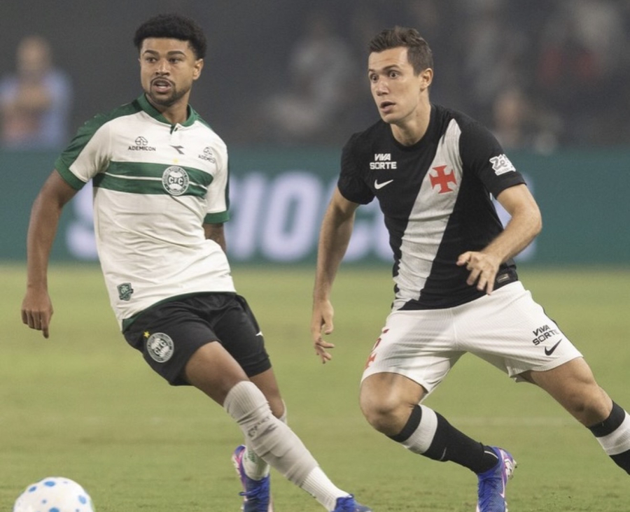 Coritiba arranca empate no fim e freia vitória do vasco no couto pereira