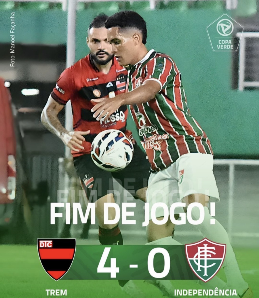 Trem goleia Independência-AC e assume liderança do Grupo A na Copa Norte