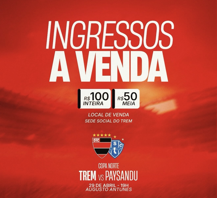 Ingressos para Trem x Paysandu já estão à venda para duelo decisivo da Copa Norte