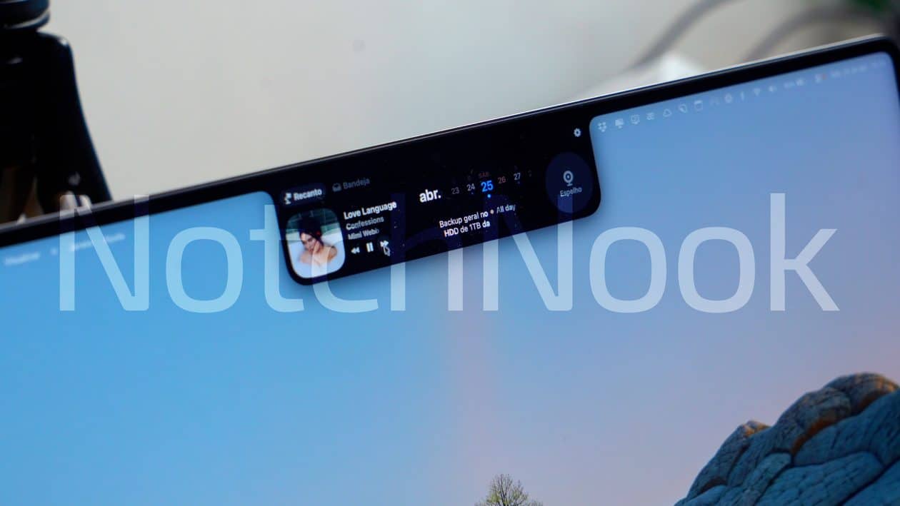 ★ Vídeo: app brasileiro NotchNook reinventa o notch do Mac com widgets e bandeja de arquivos