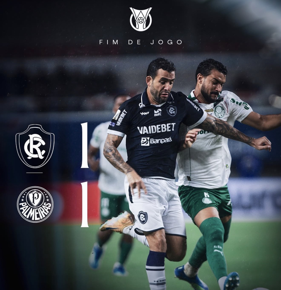 Chuva atrasa jogo e VAR impede virada do Palmeiras contra o Remo no Mangueirão