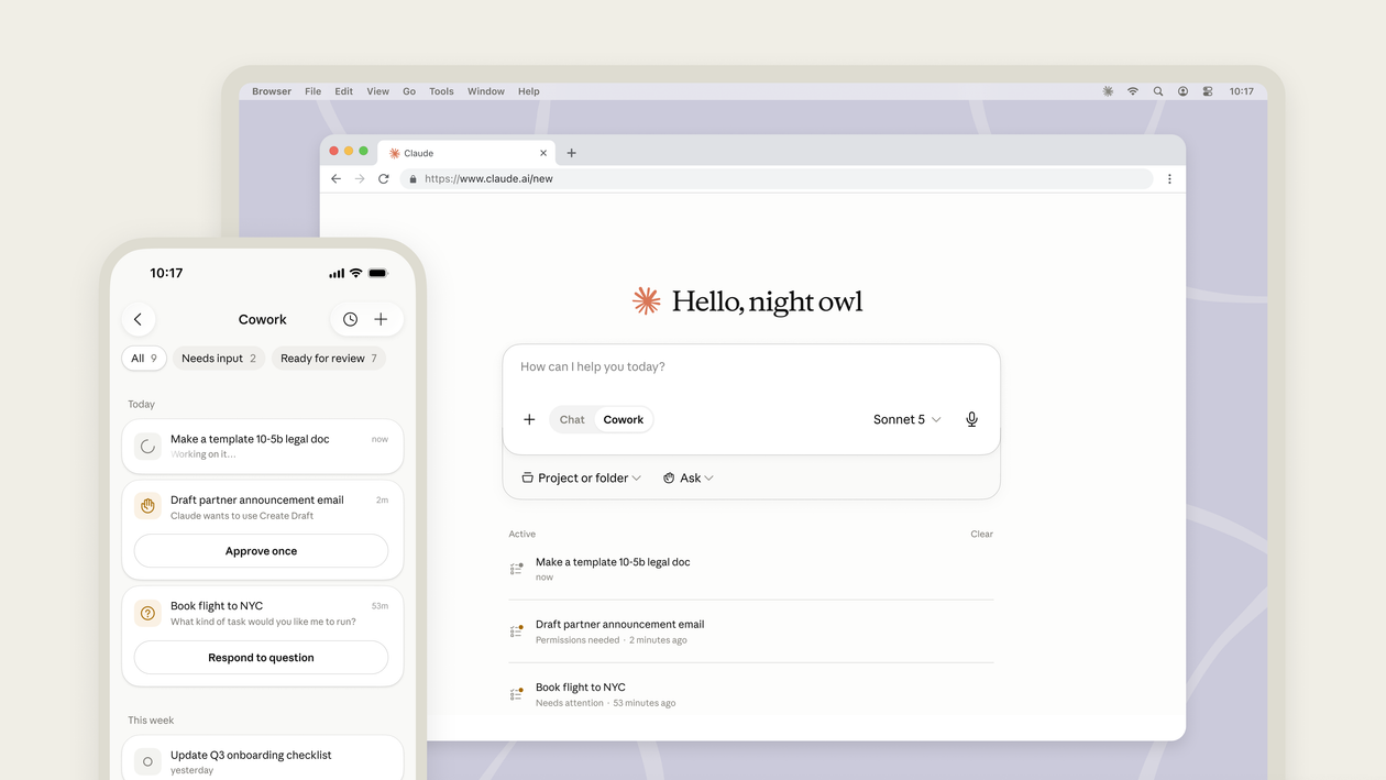Claude Cowork agora pode ser gerenciado no smartphone e na web